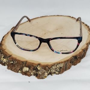 Phoebe Couture P302 Pink Blue and Black Eyeglasses